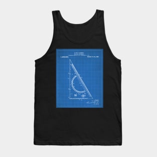 Architectural Engineer Patent - Graduation Office Art - Blueprint Tank Top